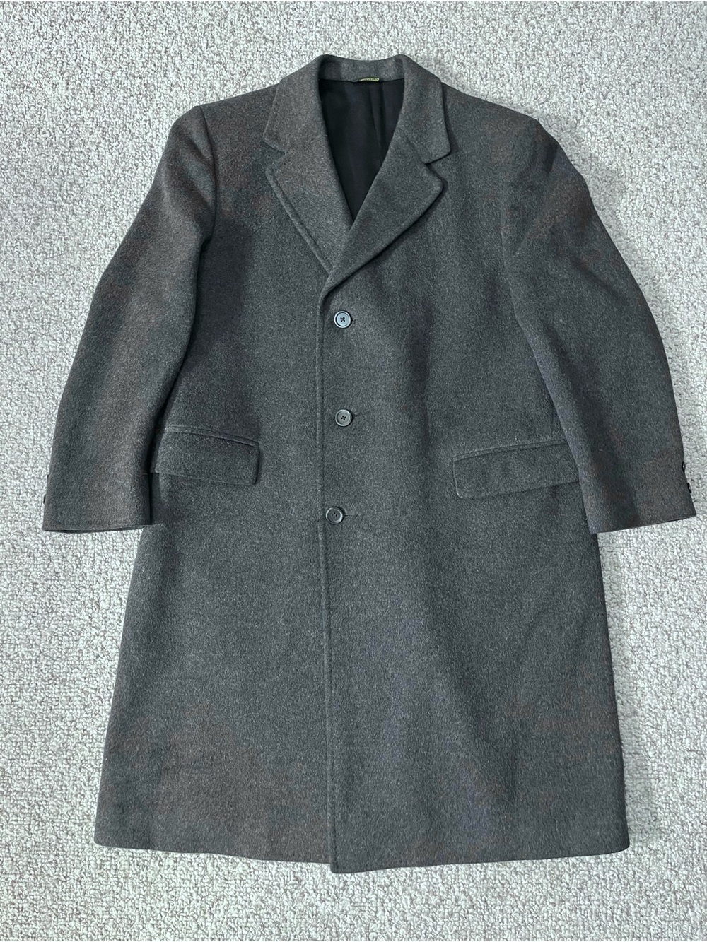 Jos. A. Bank Executive Collection Tailored Fit Top Coat Heather Grey Cashmere